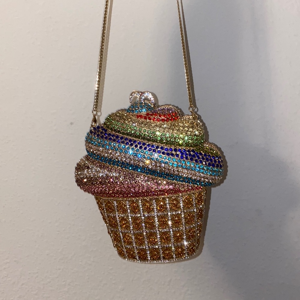 Rhinestone cupcake purse